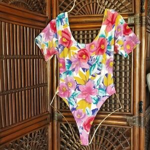 SOMERSET Sweet Vintage Bodysuit Leotard Ballet Sport Exercise VTG